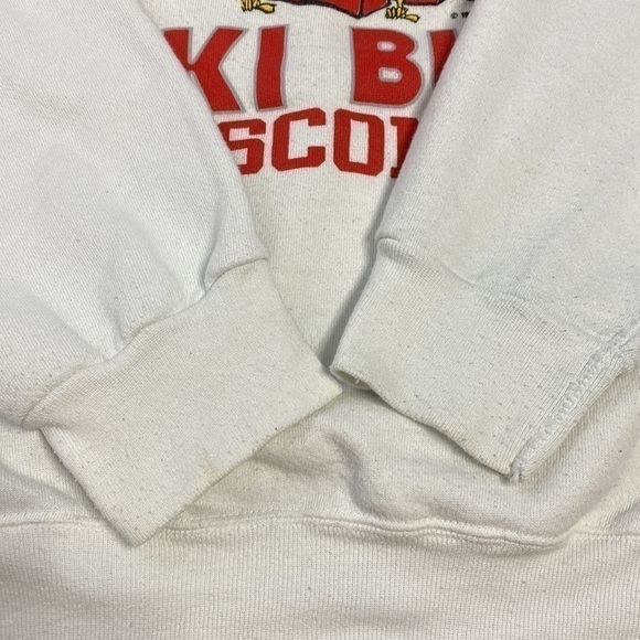 Vintage Artex Snoopy Ski Bum Wisconsin Sweatshirt Crewneck Sweatshirt Size XL - Picture 9 of 11